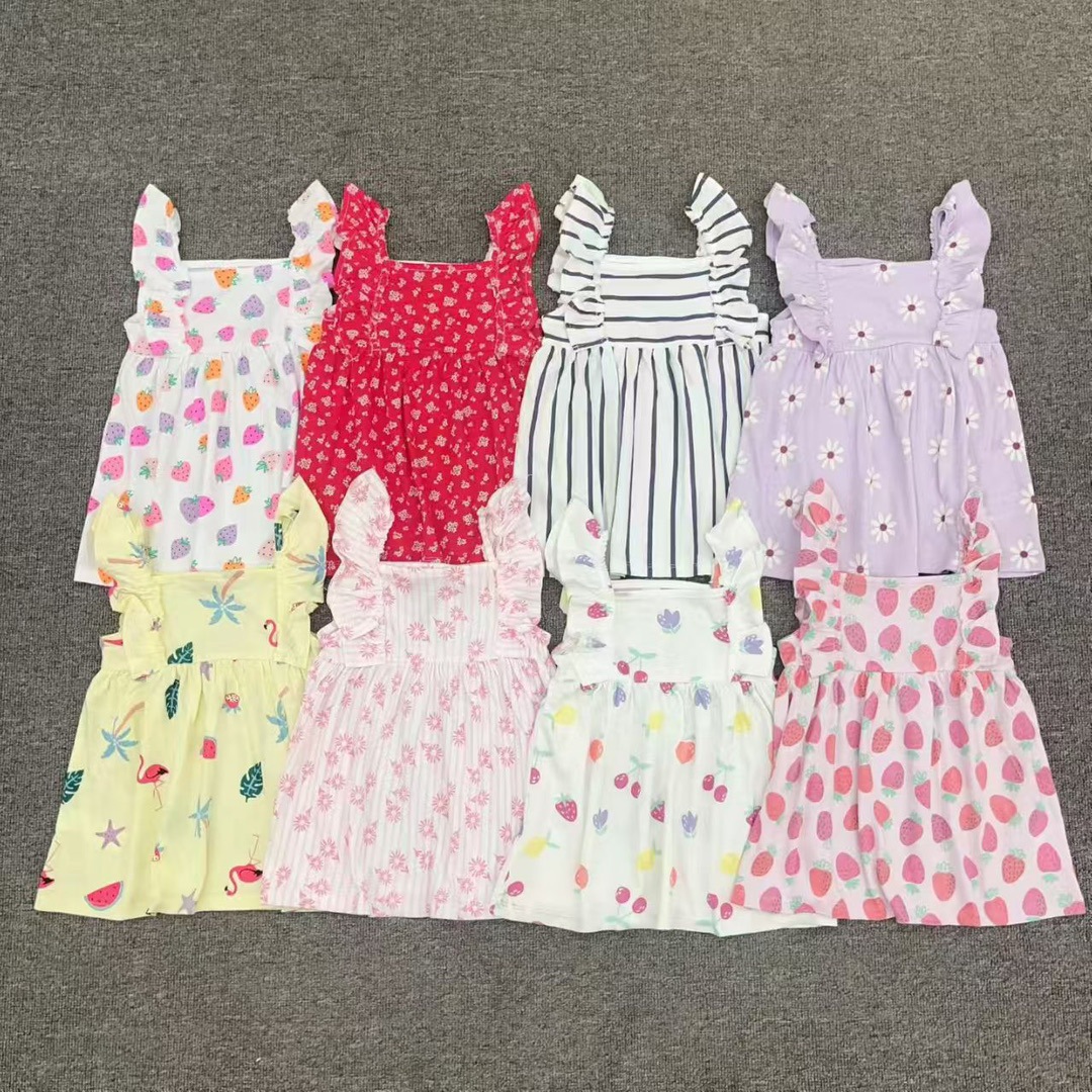 Yampi Original Girls Dress Baby Summer Skirt Export Children's Clothing Baby Dress Summer