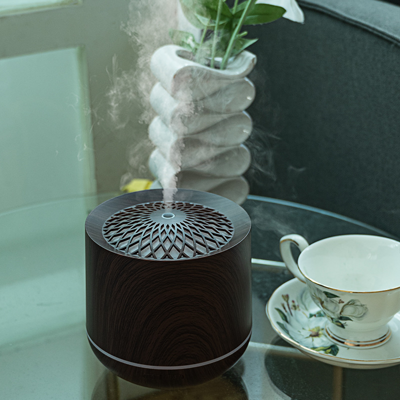 2024 New Cross-Border Wood Grain Humidifier Silent Ultrasonic Atomization Aromatherapy Machine Home Office Desktop Gift
