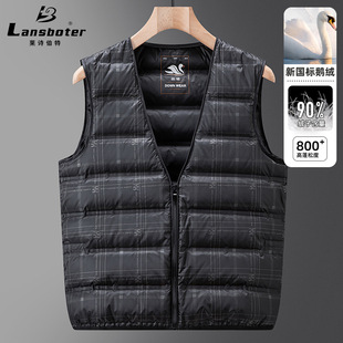 Laishbert Brand Goose down Vest Men's Autumn and Winter New Outdoor Versatile Warm Vest Goose down Outer Vest