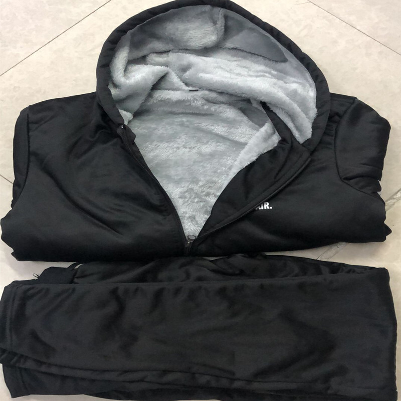 Aliexpress transfronterizo hombre otoño invierno juego de deportes de ocio cálido juego de ropa de hombre de invierno más grueso comercio exterior