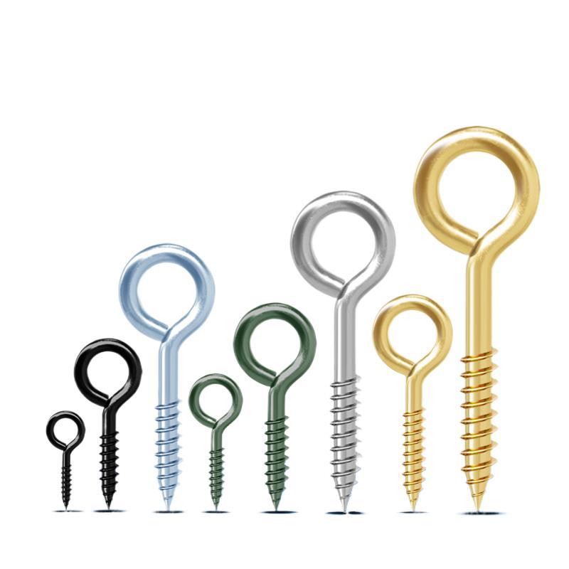羊眼圈自攻螺丝钉 吊环螺丝 圈勾螺丝 羊眼圈吊环带圈自攻螺丝DIY