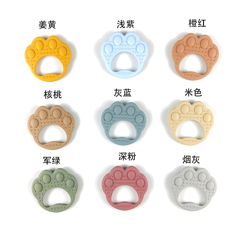 Mordedor alimentos grado lindo animal de dibujos animados serie silicona teether bebé dentición molares calmante Juguetes