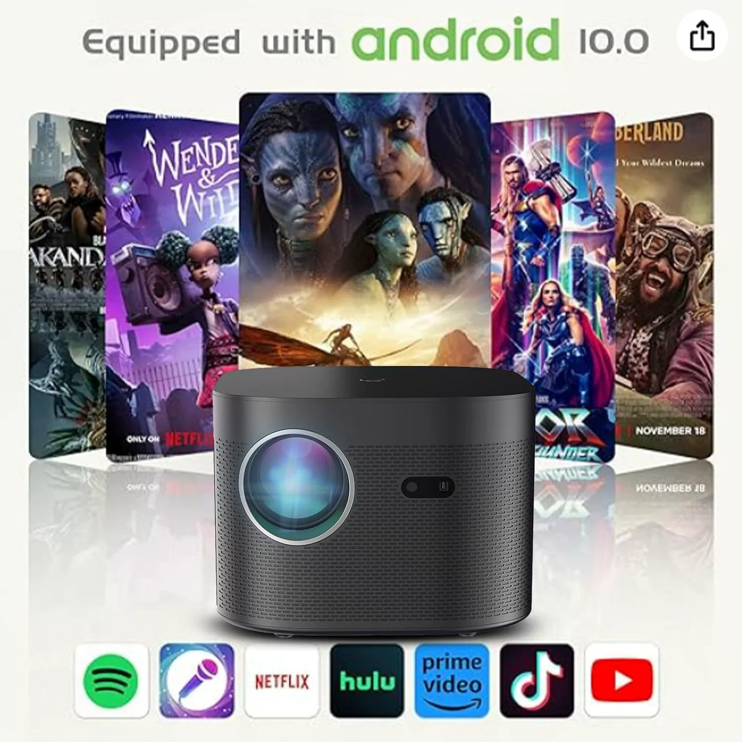 Кросс-граница взрыв 1080p HD умный проектор F18 для дома, спальни, гостиной, мобильный телефон, проектор с системой Android