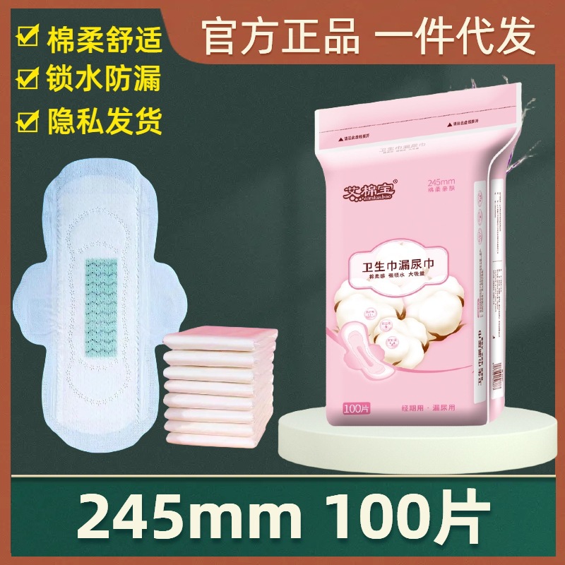 Women's Elderly Urine Leakage Sanitary Napkin Pads Diaper Aunt's Napkin Cotton Surface Water Locking Leak-Proof Care One Piece Wholesale