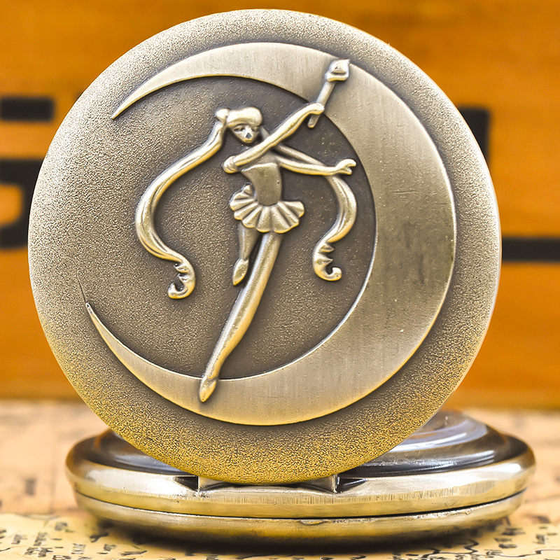 Foreign Trade Hot-selling Personalized Sakura Pocket Watch Japanese Animation Accessories Student Cute Girl Small Fresh Pocket Watch