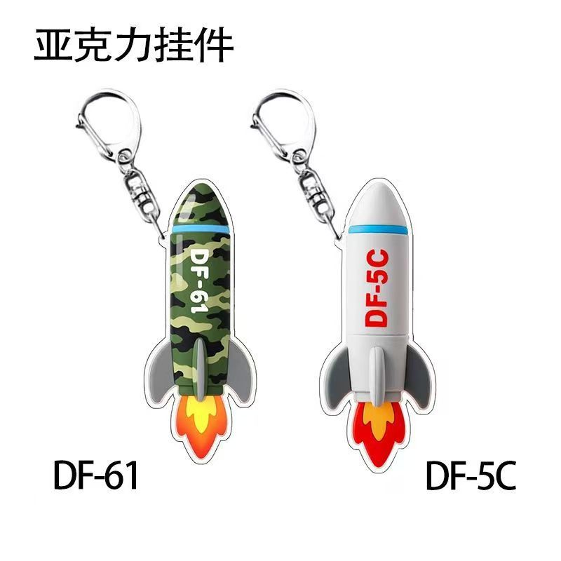 Prosperidad y prosperidad-Dongfeng 5C / 61 llavero plano acrílico alcance de golpe creativo que cubre el mundo de alto valor facial image 1