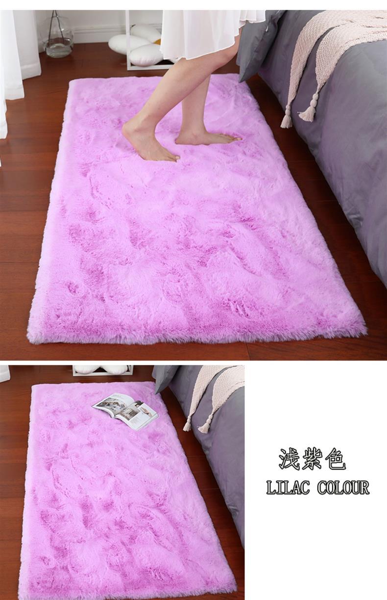 Thickened Imitation Rabbit Plush Carpet for Bedroom, Large Area Bedside Mat, Balcony Living Room Coffee Table Blanket, Simple Ins