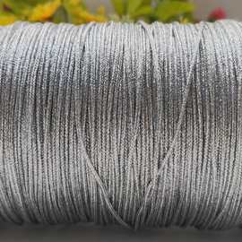 厂家直销2毫米闪亮的金银色弹性编织绳装饰吊牌绳