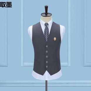 Spring and Autumn Korean Style Fashionable Slim-fit Suit Vest Men's British Suit Vest Casual Professional Vest Best Man's Waistcoat