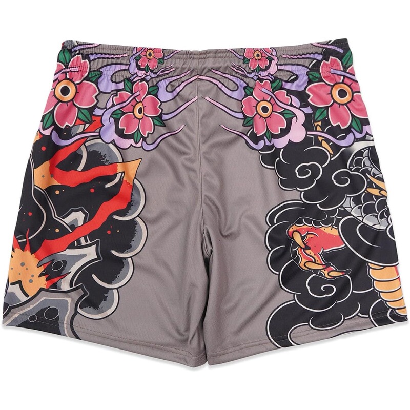 Summer New Japanese-Style Ukiyo-E Dragon Print Shorts for Men, Loose Quick-Dry Five-Point Pants, Street Fashion Casual Brand Summer New Japanese-Style Ukiyo-E Dragon Print Shorts for Men, Loose Quick-Dry Five-Point Pants, Street Fashion Casual Brand
