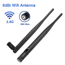 2 psc 2.4GHz �o��WiFi�쾀6dBi SMA���^�B���� ·�����W���o�˙C