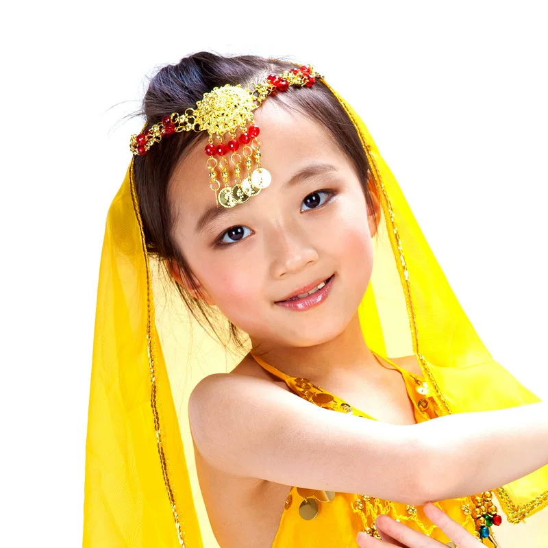 Детская головная ободок для belly dance, головная цепь на день детей, тюрбан, платок для belly dance, украшения для костюмов