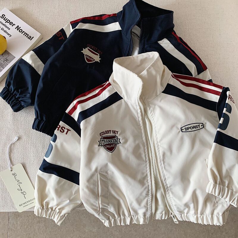 Children's Baseball Jacket 2026 New Style Boys' Trendy Brand Jacket Stylish Outerwear Casual Motorcycle Sports Style Children's Baseball Jacket 2026 New Style Boys' Trendy Brand Jacket Stylish Outerwear Casual Motorcycle Sports Style