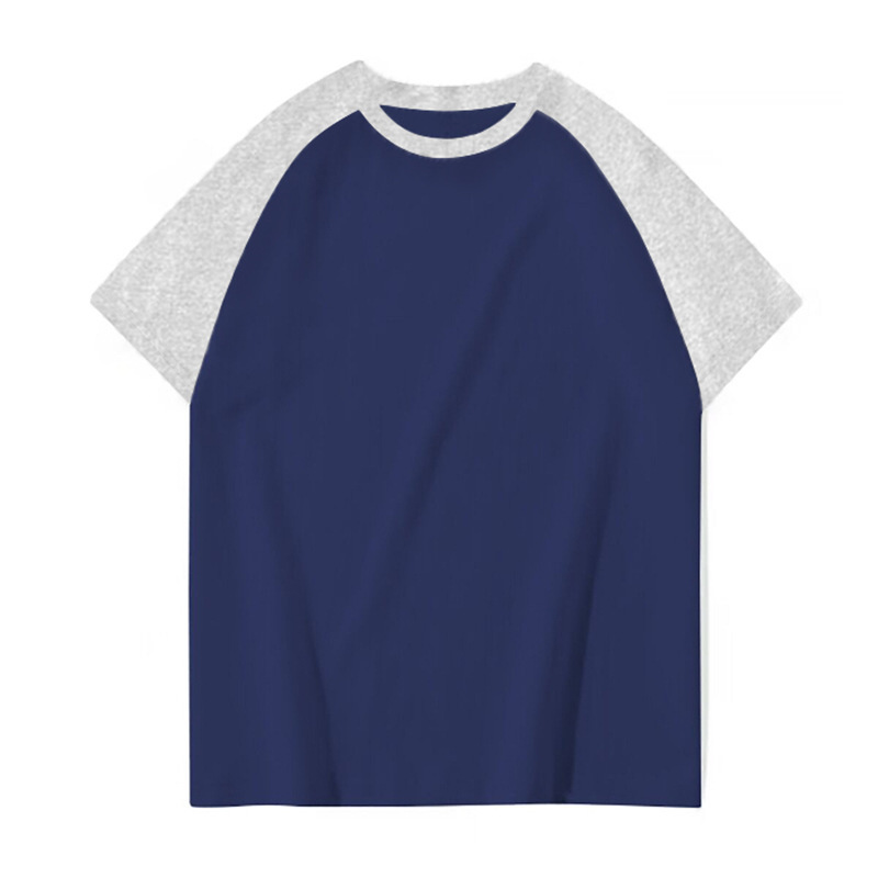コントラストカラーステッチラグランスリーブ純綿半袖Tシャツカスタム広告文化シャツラウンドネック作業服クラス制服DIYカスタマイズ|undefined
