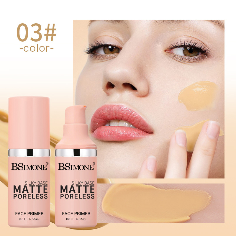 Base de maquillaje mate aislante, prebase de maquillaje de larga duración que no se elimina, corrector 3 en 1 que ilumina el tono de piel, BB cream impermeable al por mayor