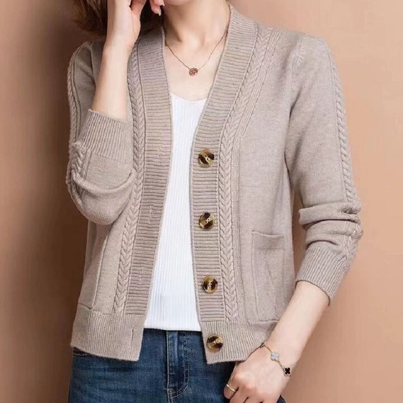 Модная демисезонная куртка-свитер, кардиган, вестерн-стиль, большой размер, свободный крой, V-образный вырез