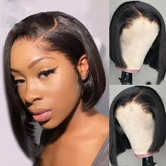 非洲假髮女側分短直發bobo頭假髮歐美外貿化纖wigs短髮女一件代發