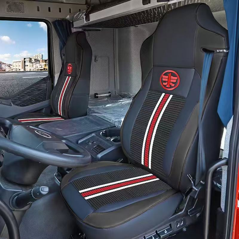 Jiefang – Seat cushion, seat cover J6P JH6 Truck - upgraded-striped-ice-silk-black-separate-driver-seat-piece