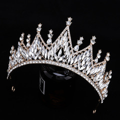 Bride's Crown Baroque High-end Luxury Crystal Crown Hairpin Wedding Dress Accessory Photographer Bride's Crown