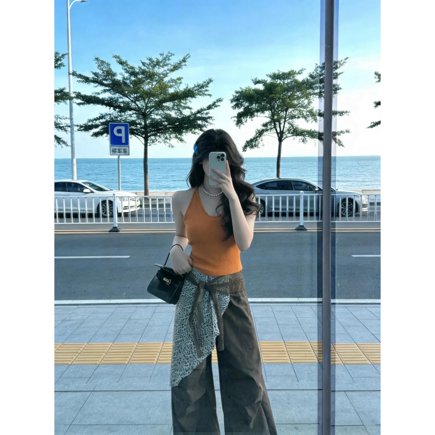 Orange tank top