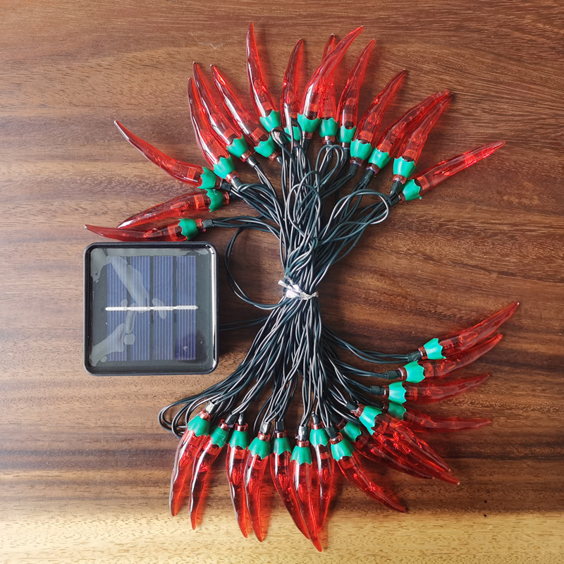 LED luces de colores de pimienta roja luces de cadena luces intermitentes Año Nuevo Navidad vacaciones decoración atmósfera luces Año Nuevo decoración del hogar iluminación