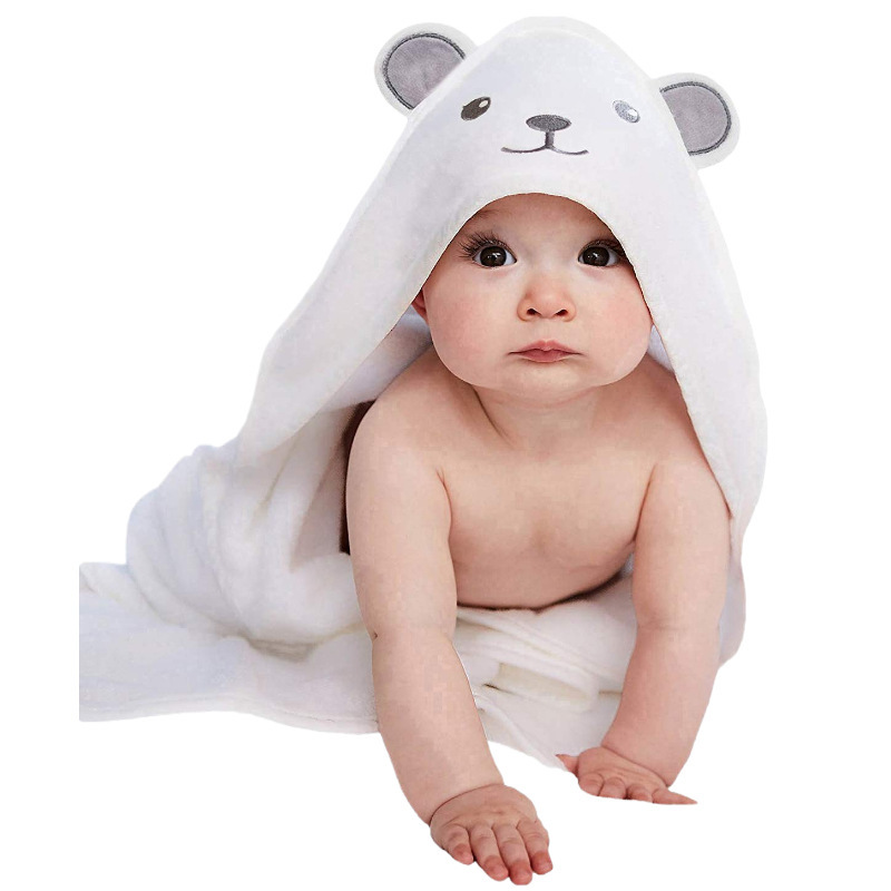 Unisex Baby Animal Hooded Bath Towel Hooded Super Soft Absorbent Baby Bath Towel with Hood Newborn Towel