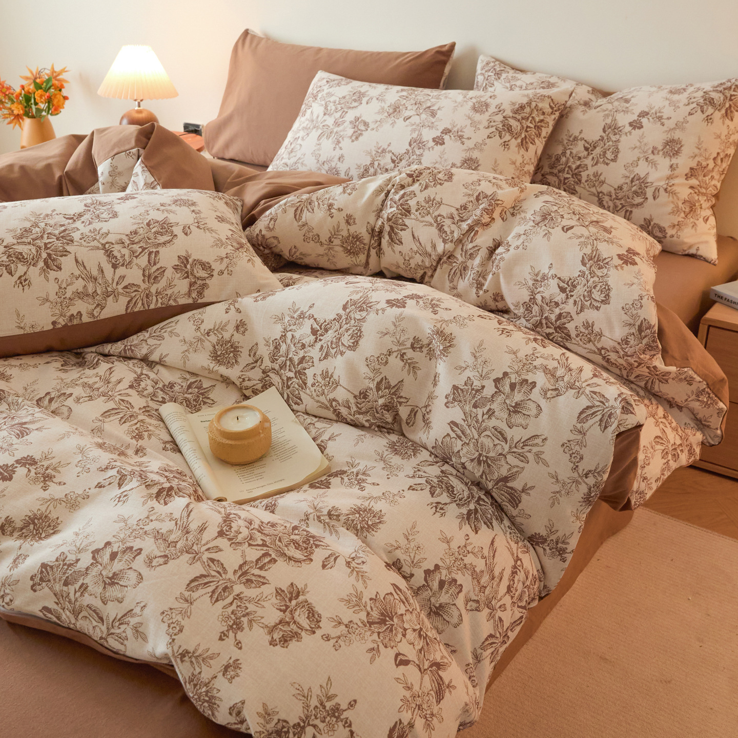 Xinjiang retro algodón de algodón de cuatro piezas A clase madre y bebé sábanas de cama desnudas cubierta ropa de cama de algodón conjunto de tres piezas