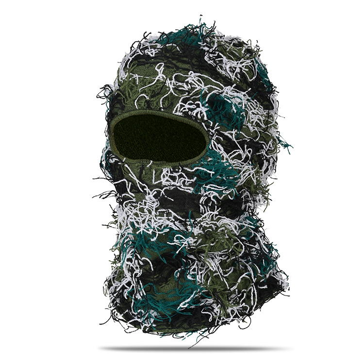 Mascarilla facial tejida, pasamontañas de lana acrílica, gorro cálido para Halloween, Halloween transfronterizo.