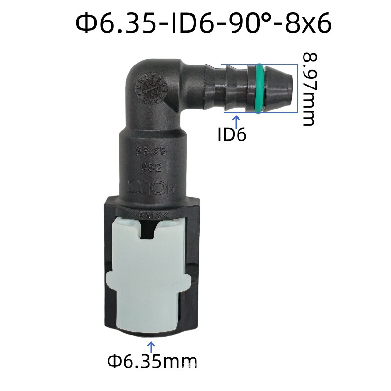 6.30 Plastic Fuel Pipe Id6 Elbow Suitable for Subaru Highlander Fuel Line and Legacy Fuel Injector Clip