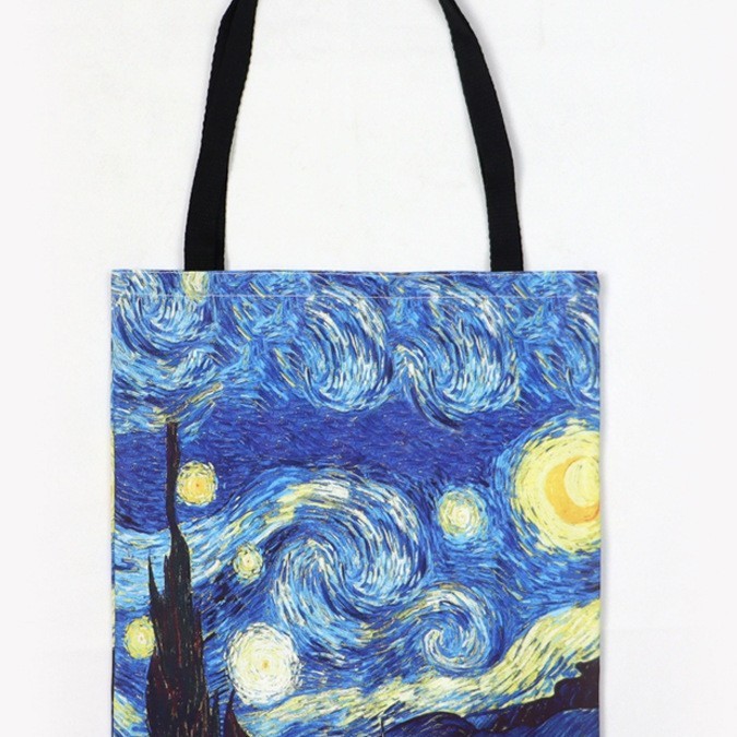 Neuer grenzüberschreitender Bestseller 2025: Van Gogh Ölgemälde – Große, modische Tragetasche aus Canvas für Pendler, ideal zum Umhängen._voghion.com