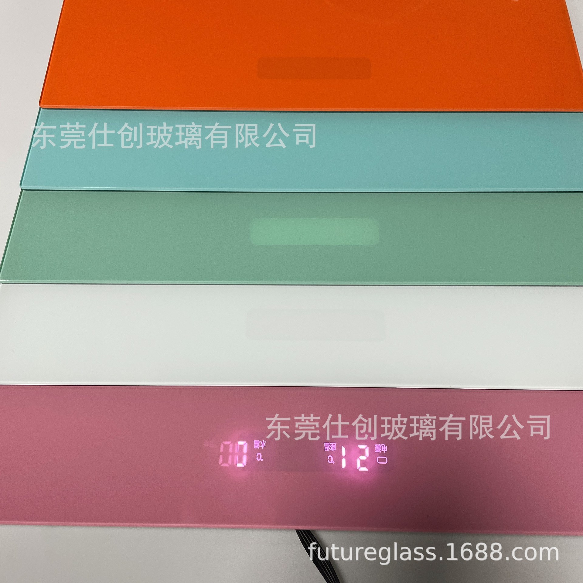 智能卫浴触摸屏钢化玻璃 3mm马桶盖玻璃显示屏定制面板