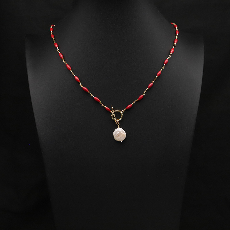 Collar barroco de perlas naturales de agua dulce nuevo diseño cadena de suéter otoño invierno moda joyería de color chapado en oro 18k
