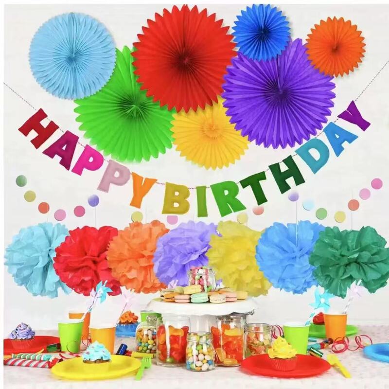 Felt Happy Birthday Pull-Up Banner Children's Birthday Party Decoration Supplies Rainbow Cotton-Filled Letter Pull-Up Flag Customizable Felt Happy Birthday Pull-Up Banner Children's Birthday Party Decoration Supplies Rainbow Cotton-Filled Letter Pull-Up Flag Customizable