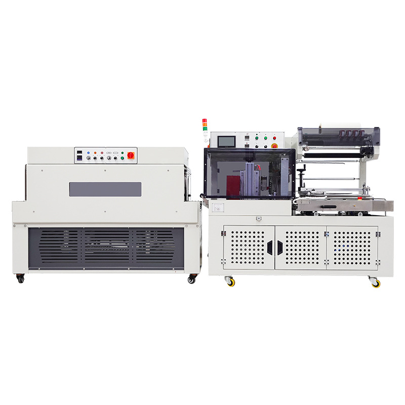 Dingye DQL4518S máquina automática de sellado lateral máquina de corte de película continua + DSC4525L bolsa de contracción térmica de alta mesa
