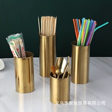 不锈钢烧烤签筒塑料收纳盒竹签圆筒烧烤针桶签子桶签筒回收铁黄一