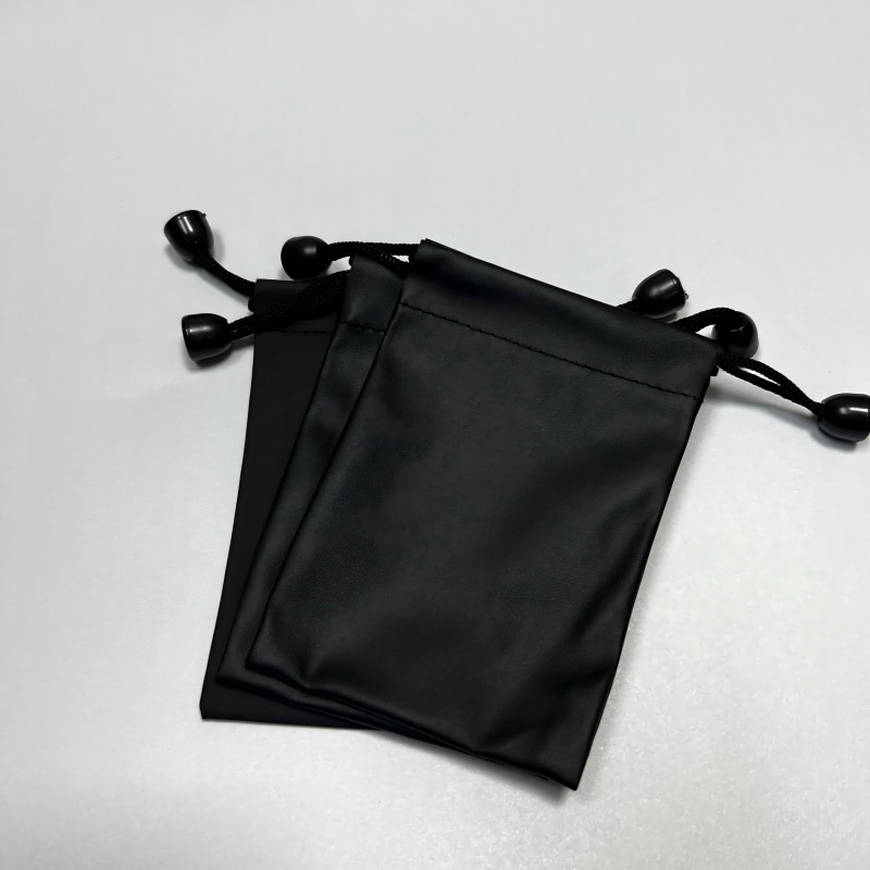 PU皮珠宝束口袋便携收纳袋家用防尘袋电子元件束口防水布袋  logo