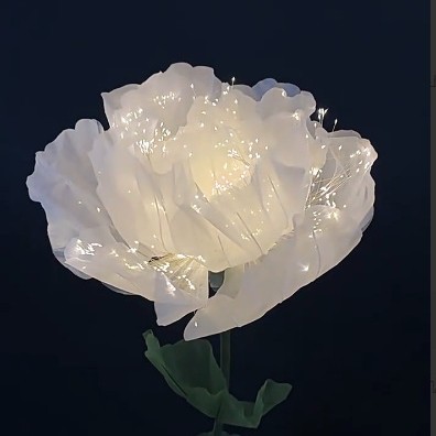 순백색 불꽃놀이 전동 꽃 - 지름 60CM