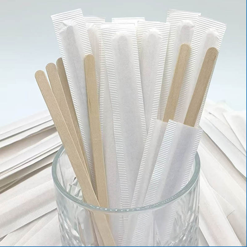 500 sticks per pack of coffee stirring rod single independent paper packaging disposable wooden beverage stirring rod without wood thorns