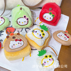 かわいいキーキーは達摩の頭のセットのkt猫のぬいぐるみのペンダントを呼びます。