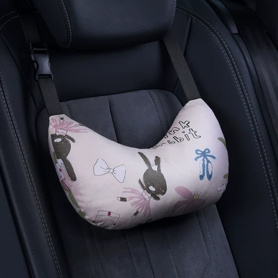 Headrest — pillow car back pillow car - small-neck-pillow-flower-skirt-bunny-55x70cm