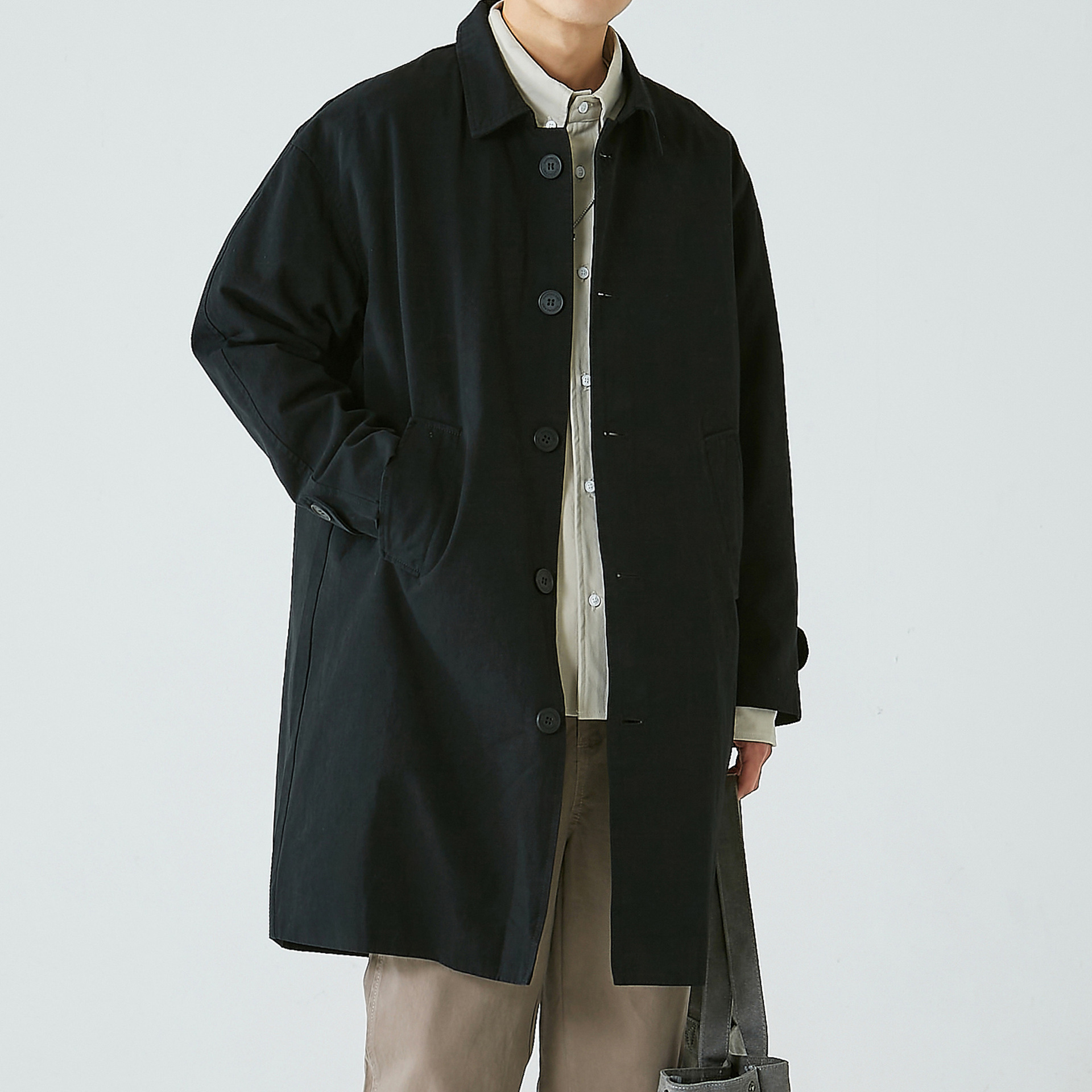 블랙 [고급 미드기장 윈드브레이커]