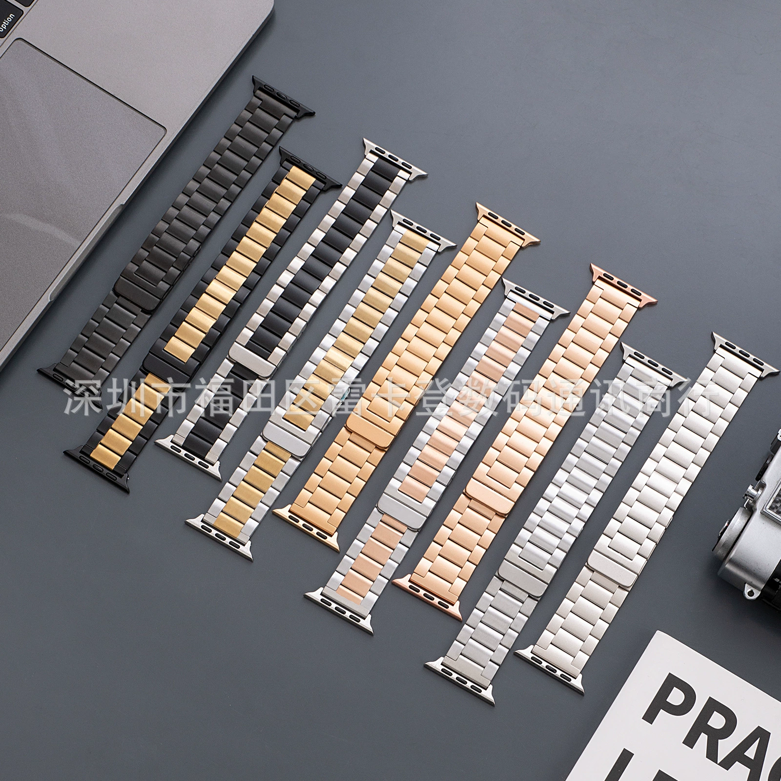 Новые применимые Apple часы iWatch10SE9876 с тремя бусинками с двумя магнитными отсасками металлический ремешок на складе