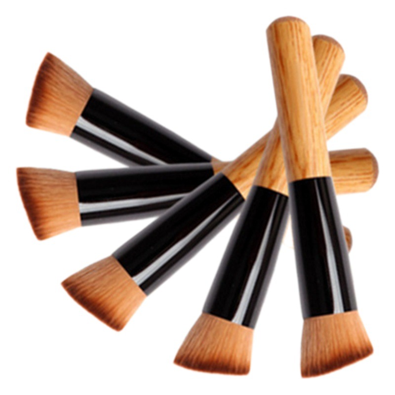 Solo Fraxinus mandshurica cepillo de reparación cepillo de maquillaje cabeza oblicua rubor cepillo base cepillo herramientas de belleza entrega de una sola pieza en stock