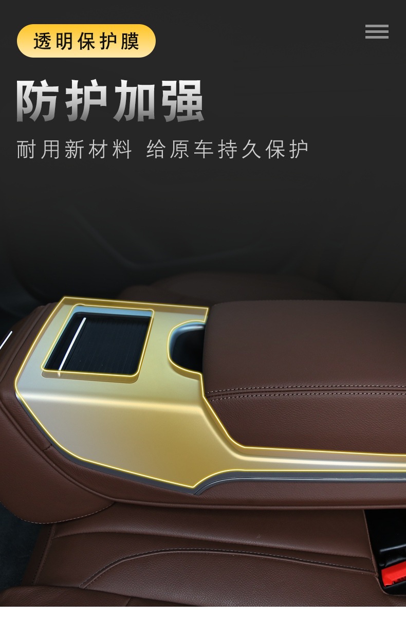 12-18 Audi A6L Special Screen Central Control Body Interior Car Modification Transparent Car Cover Tpu Protective Film