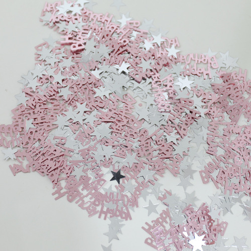 Amazon birthday confetti happy birthday English star confetti birthday party desktop decoration