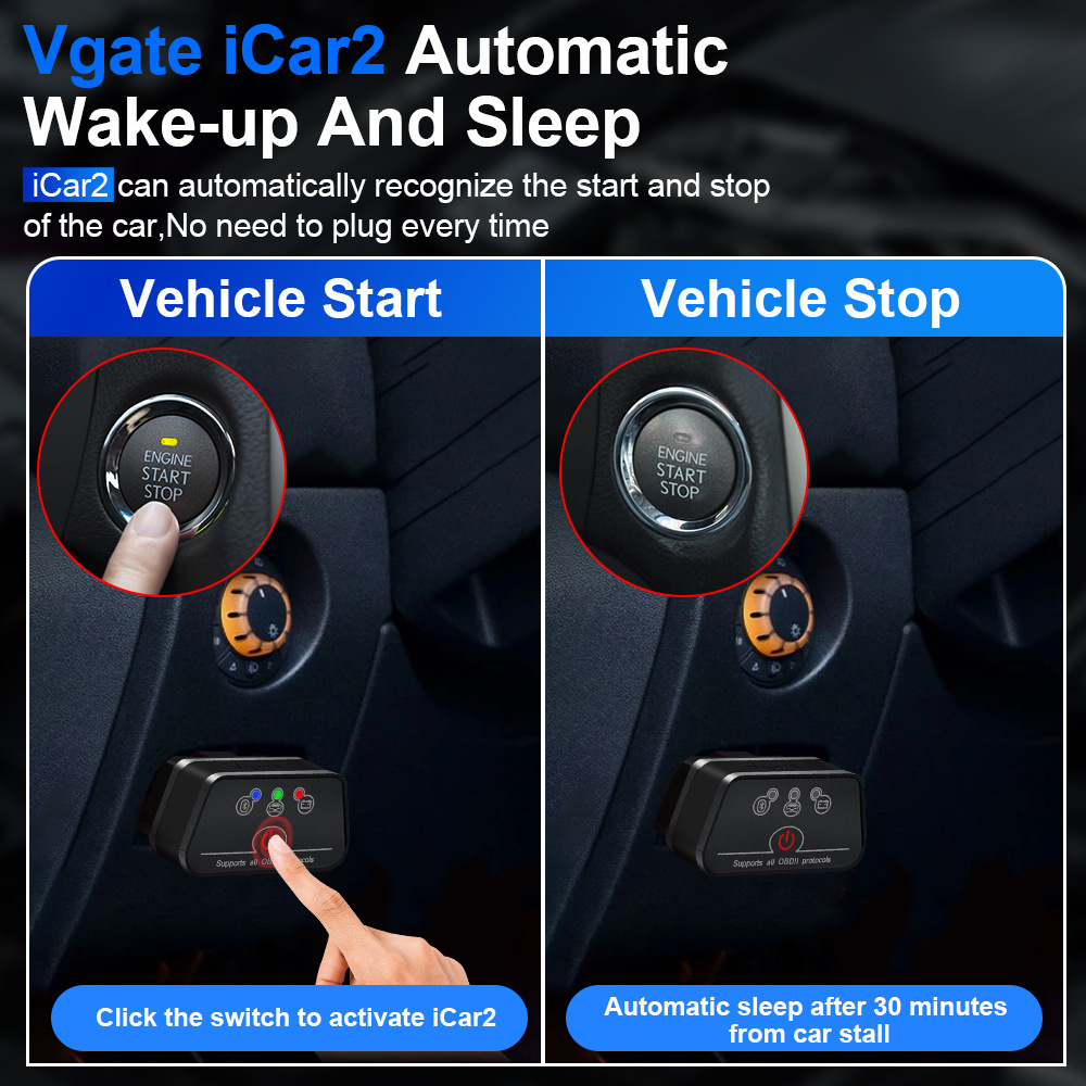 Icar 2 Obd2 Bluetooth 3.0 Car Android Fault Code Reader and Eraser Diagnostic Tool Engine Detection