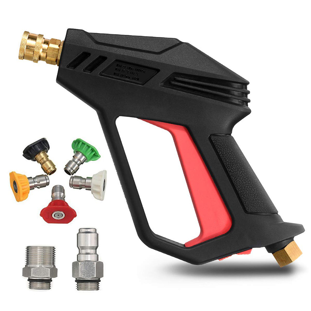 跨境批发高压洗车机家用水枪头全铜 自助洗车场蓄牧消毒规格齐全