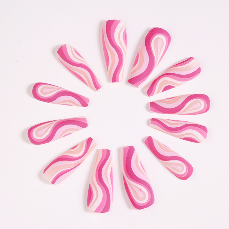 Procesamiento de uñas personalizadas, manicure de ballet manual, uñas personalizadas, patrón de uñas falsas personalizadas