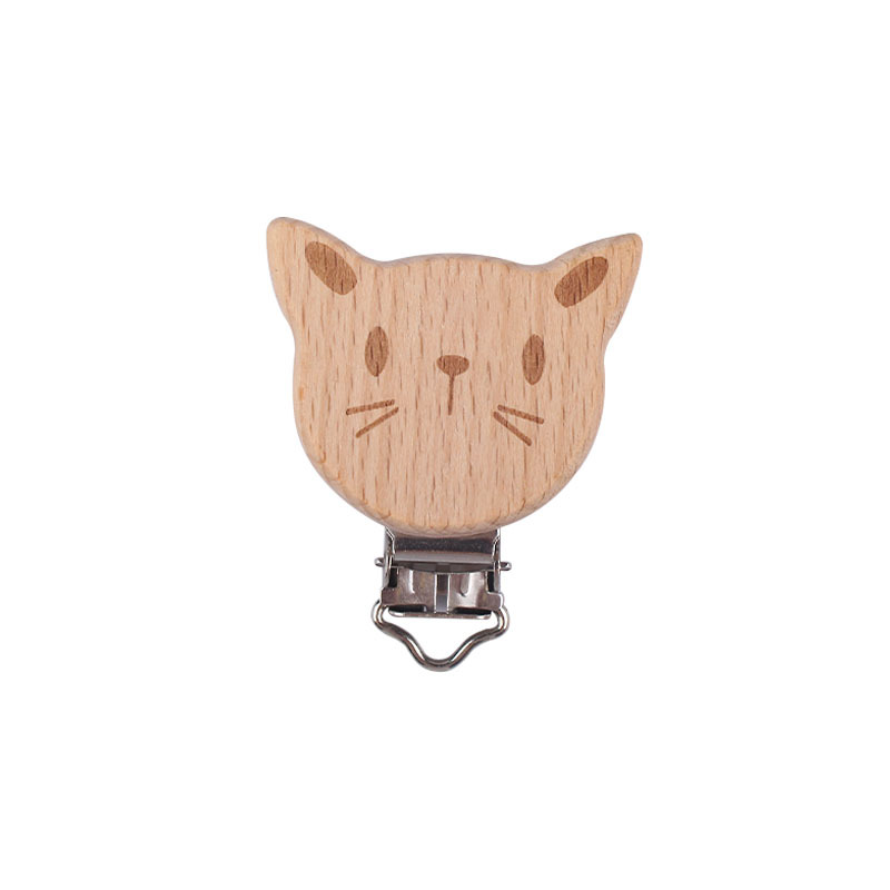 Bebé suministros de haya dibujos animados forma animal chupete clip creativo DIY haciendo Cadena de chupete cadena anti-Perdida