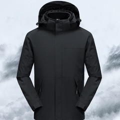 3-in-1 ジャケット 男女兼用 防水 防風 登山服 フリース裏地付き ツーピースセット 作業服 ロゴ印刷可能